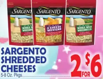 Bravo Supermarkets SARGENTO SHREDDED CHEESES offer
