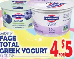 Bravo Supermarkets FAGE TOTAL GREEK YOGURT offer