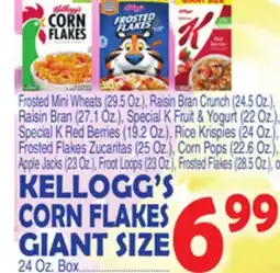 Bravo Supermarkets KELLOGG'S CORN FLAKES GIANT SIZE offer