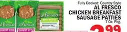 Bravo Supermarkets AL FRESCO CHICKEN BREAKFAST SAUSAGE PATTIES offer