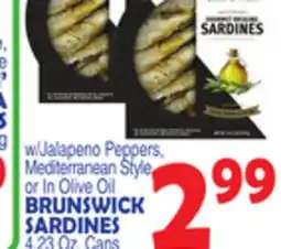 Bravo Supermarkets BRUNSWICK SARDINES offer