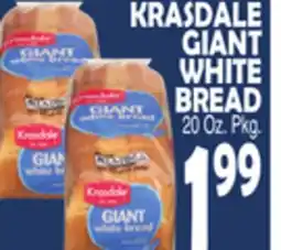 Bravo Supermarkets KRASDALE GIANT WHITE BREAD offer