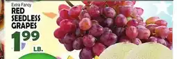 Bravo Supermarkets RED SEEDLESS GRAPES offer