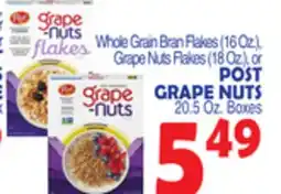 Bravo Supermarkets POST GRAPE NUTS 20.5 Oz. Boxes offer
