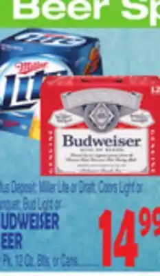Bravo Supermarkets BUDWEISER BEER offer