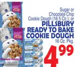 Bravo Supermarkets PILLSBURY READY TO BAKE COOKIE DOUGH 16 Oz. Pkg offer