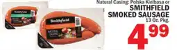 Bravo Supermarkets SMITHFIELD SMOKED SAUSAGE offer