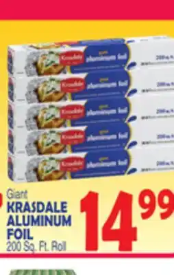 Bravo Supermarkets KRASDALE ALUMINUM FOIL offer