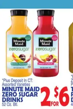 Bravo Supermarkets MINUTE MAID ZERO SUGAR DRINKS offer