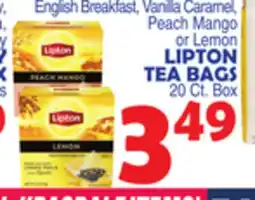 Bravo Supermarkets LIPTON TEA BAGS offer