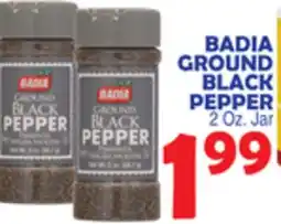 Bravo Supermarkets BADIA GROUND BLACK PEPPER offer