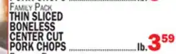Bravo Supermarkets THIN SLICED BONELESS CENTER CUT PORK CHOPS offer