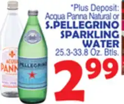 Bravo Supermarkets S. PELLEGRINO SPARKLING WATER offer
