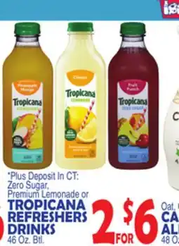 Bravo Supermarkets TROPICANA REFRESHERS DRINKS offer
