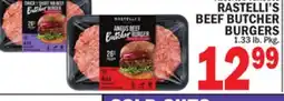 Bravo Supermarkets RASTELLI'S BEEF BUTCHER BURGERS offer