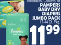 Bravo Supermarkets PAMPERS BABY DRY DIAPERS JUMBO PACK offer