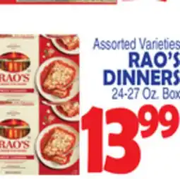 Bravo Supermarkets RAO'S DINNERS offer