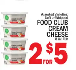 C Town FOOD CLUB CREAM CHEESE offer