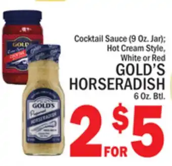 C Town GOLD'S HORSERADISH 6 Oz. Btl offer