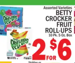 C Town BETTY CROCKER FRUIT ROLL-UPS offer