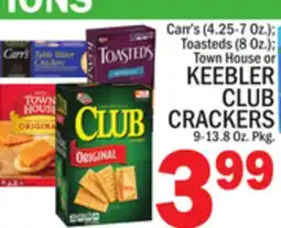 C Town KEEBLER CLUB CRACKERS 9-13.8 Oz. Pkg offer