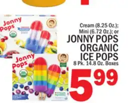 C Town JONNY POPS ORGANIC ICE POPS 8 Pk. 14.8 Oz. Boxes offer