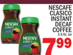 C Town NESCAFE CLASICO INSTANT DECAF COFFEE offer