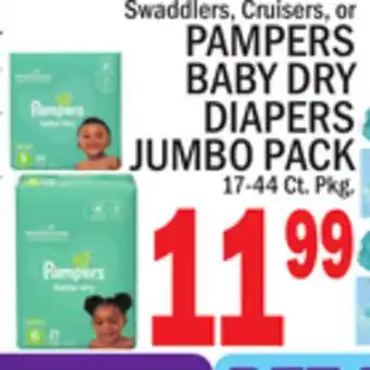 C Town PAMPERS BABY DRY DIAPERS JUMBO PACK offer