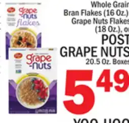 C Town POST GRAPE NUTS 20.5 OZ. BOXES offer
