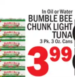 C Town BUMBLE BEE CHUNK LIGHT TUNA offer