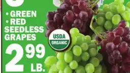 C Town GREEN, RED SEEDLESS GRAPES offer