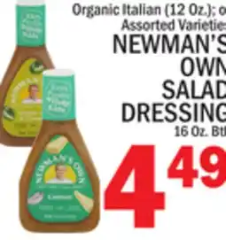 C Town NEWMAN'S OWN SALAD DRESSING, 16 Oz. Btl offer