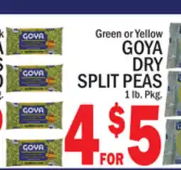 C Town GOYA DRY SPLIT PEAS offer