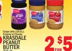 C Town KRASDALE PEANUT BUTTER, 16 Oz. Jar offer