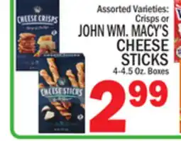 C Town MACY'S CHEESE STICKS offer