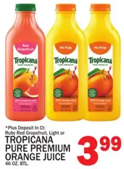 C Town TROPICANA PURE PREMIUM ORANGE JUICE offer