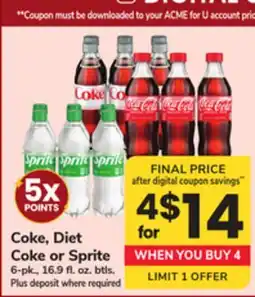 ACME Coke, Diet Coke or Sprite offer