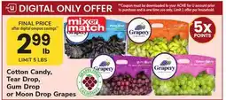ACME Cotton Candy, Tear Drop, Gum Drop or Moon Drop Grapes offer