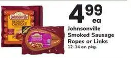 ACME Johnsonville Smoked Sausage Ropes or Links offer
