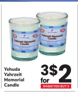 ACME Yehuda Yahrzeit Memorial Candle offer