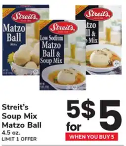 ACME Streit's Soup Mix Matzo Ball offer
