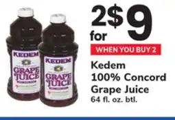ACME Kedem 100% Concord Grape Juice offer