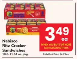 ACME Nabisco Ritz Cracker Sandwiches offer
