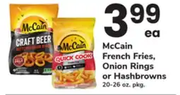ACME McCain French Fries, Onion Rings or Hashbrowns offer