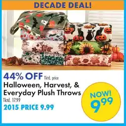Boscov's Halloween, Harvest, & Everyday Plush Throws offer