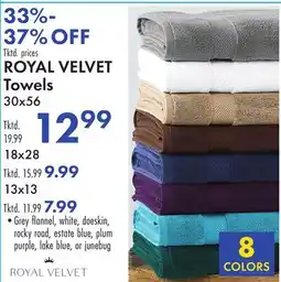 Boscov's ROYAL VELVET Towels offer