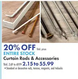 Boscov's Curtain Rods & Accessories ENTIRE STOCK offer
