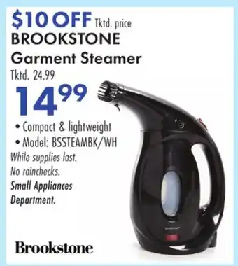 Boscov's BROOKSTONE Garment Steamer offer