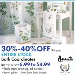 Boscov's ENTIRE STOCK Bath Coordinates offer