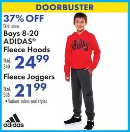 Boscov's Boys 8-20 ADIDAS Fleece Hoods offer